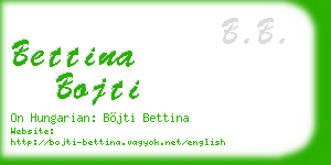 bettina bojti business card